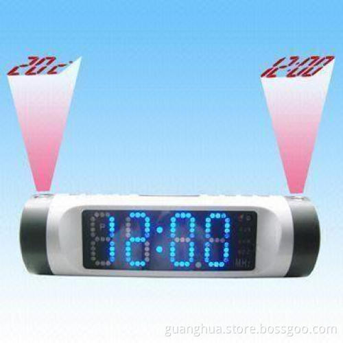LED Clock with Temperature Projection Function